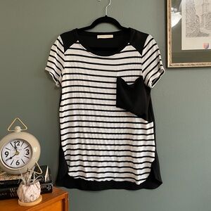 Everleigh Colorblock Stripe Tee from Anthropologie